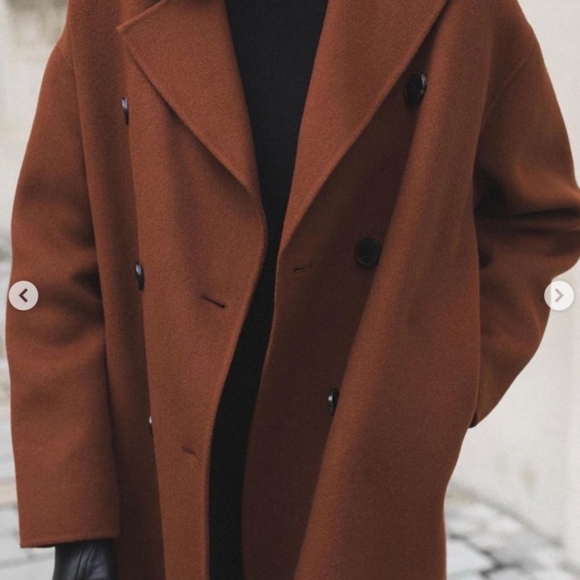 Riley Wool Overcoat in Rust - Picture 3 of 9